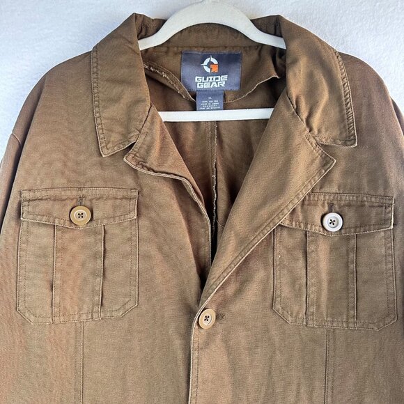 Guide Gear Chore Jacket Mens Large Brown Tan Outdoors Camping Hunting Tactical - Picture 3 of 12